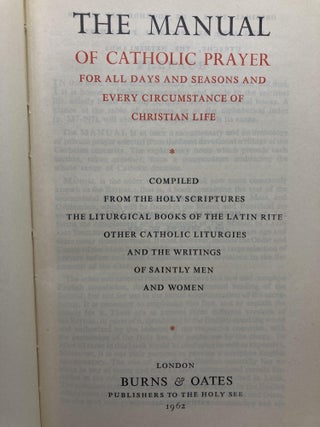 THE MANUAL OF CATHOLIC PRAYER