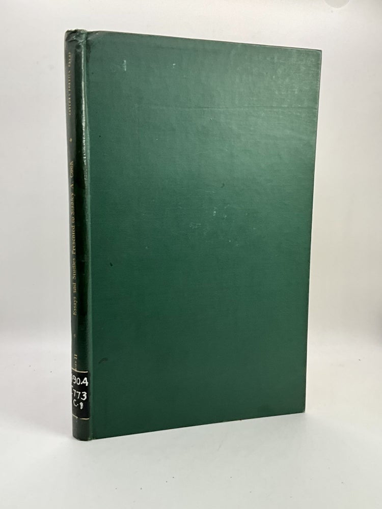 Item #2414 ESSAYS AND STUDIES PRESENTED TO STANLEY ARTHUR COOK. D. Winton ed Thomas.