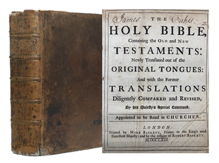 Item #2676 [1763 Mark Baskett Quarto] THE HOLY BIBLE, Containing the Old and New Testaments: and...
