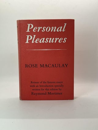 Item #2677 Personal pleasures;. Rose Macaulay