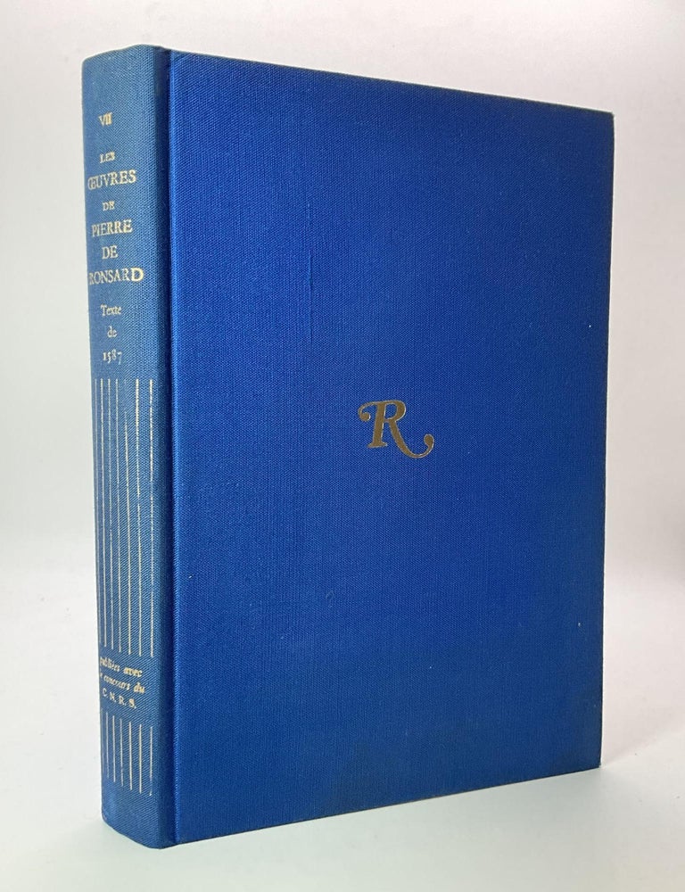Item #2712 Les Poemes dep. de Ronsard, Gentil-homme Vandomois, Tome VIII. Pierre de Ronsard, Isidore Silver, R. Lebegue.