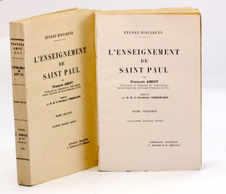 Item #3281 L'ENSEIGNEMENT DE SAINT PAUL (2 Volume Set). Francois Amiot