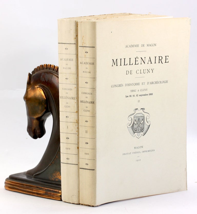 Item #3872 MILLÉNAIRE DE CLUNY (2 Volume Set). Academie de Macon.
