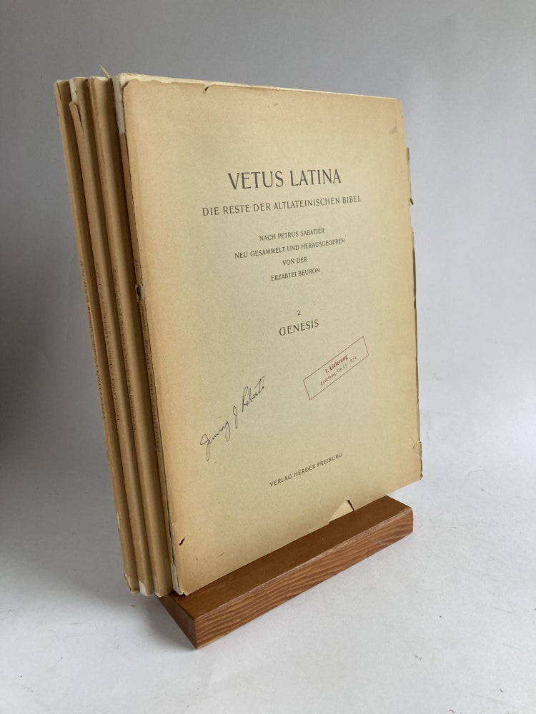 Item #402 VETUS LATINA: GENESIS (4 VOLUMES). Bonifatius ed Fischer.