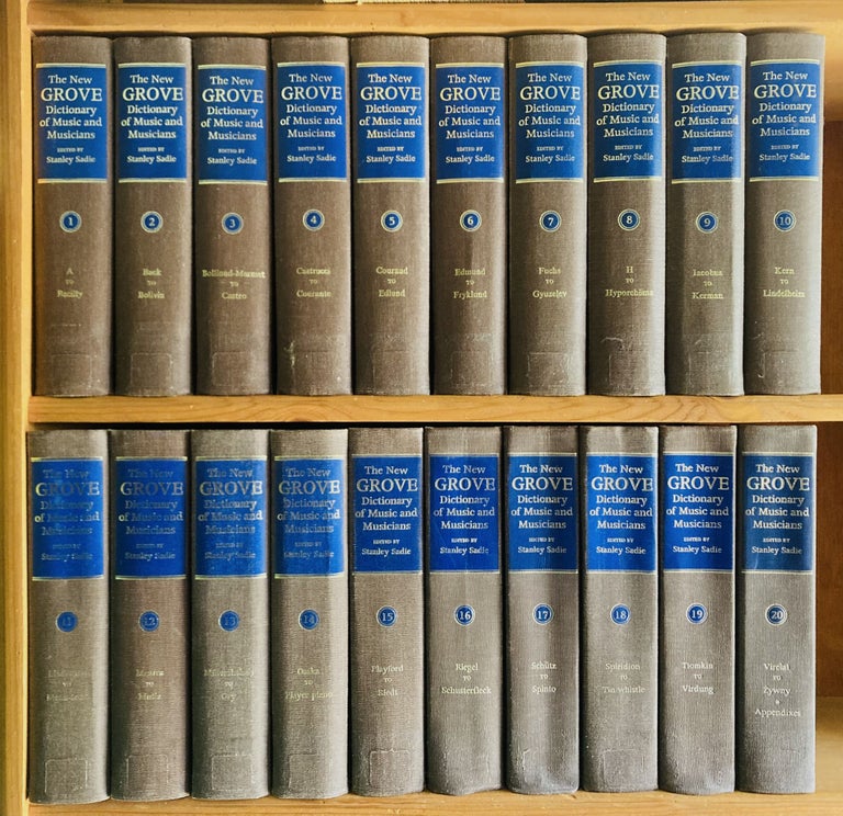 Item #4059 THE NEW GROVE DICTIONARY OF MUSIC AND MUSICIANS (20 Volume Set). Stanley Sadie.