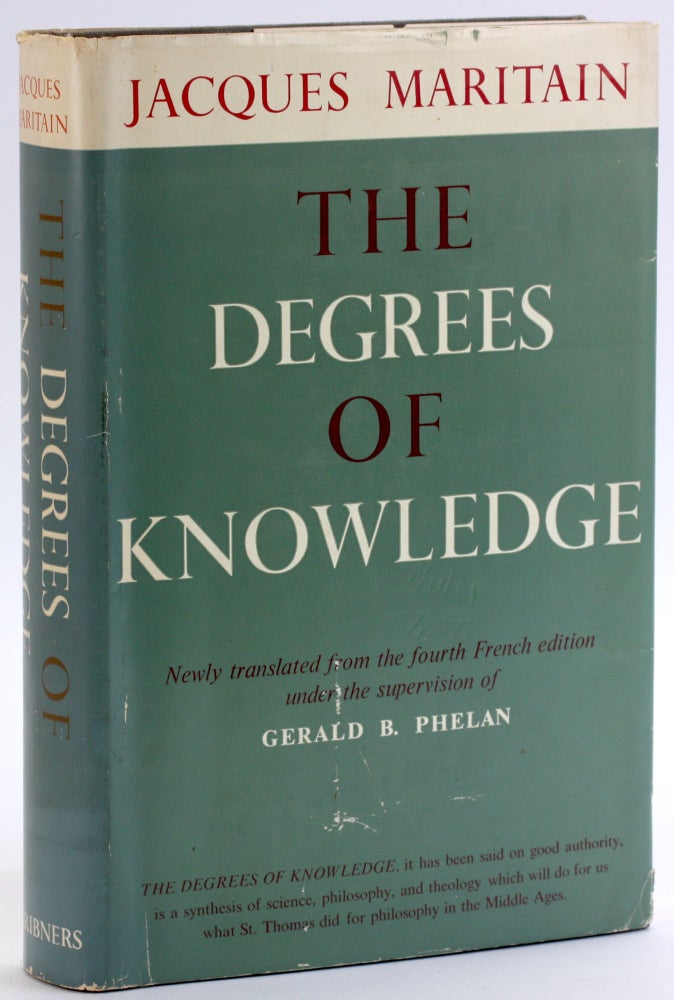 Item #4607 DISTINGUISH TO UNITE, or THE DEGREES OF KNOWLEDGE. Jacques Maritain.