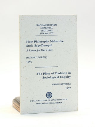 Item #500847 How Philosophy Makes the Stoic Stage Tranquil: A Lesson for Our Times and The Place...