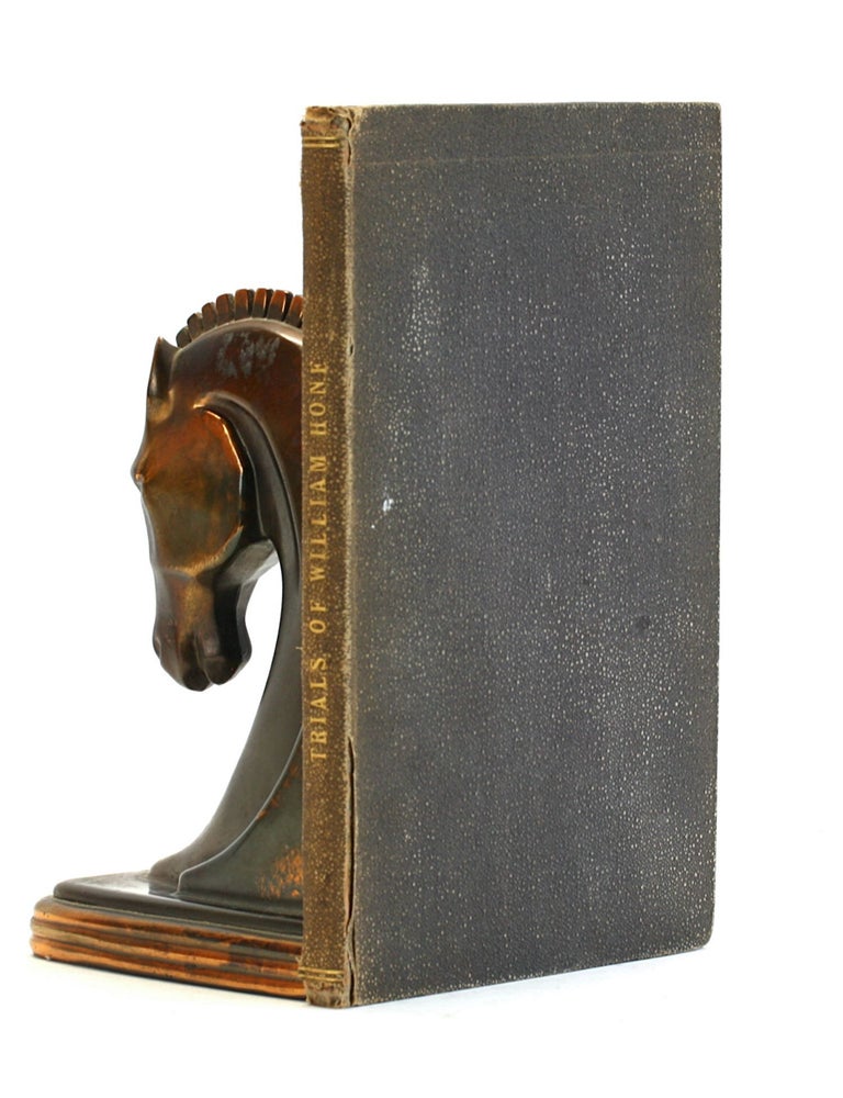 Item #502457 TRIALS OF WILLIAM HONE [3 Volume Sammelband]: Hone, William. The first trial of William Hone, on an ex-officio information. At Guildhall, London, December 18, 1817, before Justice Abbott and a special jury, jor publishing a parody on the late John Wilkes's catechism of a ministerial member with The second trial of William Hone, on an ex-officio information, at Guildhall, London, December 19, 1817, before Lord Ellenborough and a special jury, for publishing a parody with an alleged intent to ridicule the Litany, and libel the Prince Regent, the House of Lords and the House of Commons [with The third trial of William Hone, on an ex-officio information. At Guildhall, London, December 20, 1817, before Lord Ellenborough and a special jury, for publishing a parody on the Athanasian Creed, entitled 'The Sinecurist's Creed.' [with] Trial by jury and the liberty of the press. The proceedings at the public meeting, December 29, 1817, at the city of London Tavern, for the purpose of enabling William Hone to surmount the difficulties in which he has been placed by being selected by the ministers of the Crown as the object of their persecution. Mr. Waithman in the chair. William Hone.