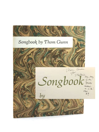 Item #503905 SONGBOOK. Thom Gunn, Bill S. Ill, Inscribed to Stathis Orphanos