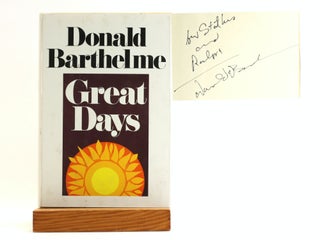 Item #505338 Great Days. Donald Barthelme