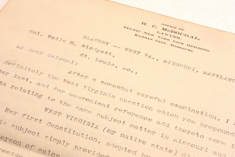 Emancipation Letter Example TSL RE: SLAVERY, CIVIL WAR, ABOLITION, EMANCIPATION Typed Signed Letter ...