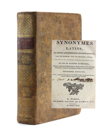 Item #505662 SYNONYMES LATINS, et leurs differentes significations, avec des exemples tires des...