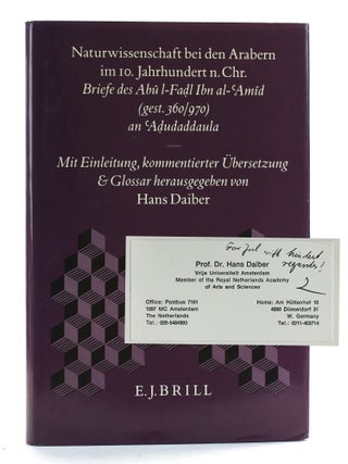 Item #506006 Naturwissenschaft Bei Den Arabern Im 10. Jahrhundert N. Chr.: Briefe Des Abū...