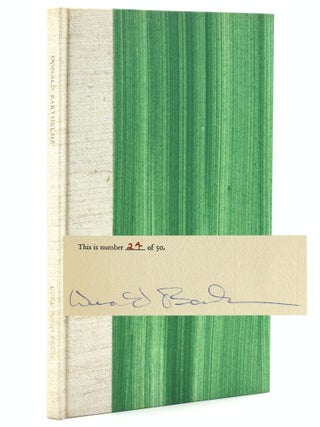 Item #506176 Here in the Village. Donald Barthelme
