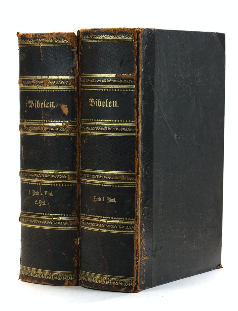 Item #506615 BIBELEN, eller, Den Hellige Skrift : paany oversat af grundtexten og ledsaget med indledninger og oplysende anm&aelig;rkninger. Bible In Danish, Kalkar Chr. H., Christian, Hermann.