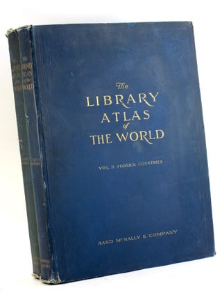 Item #5072 THE LIBRARY ATLAS OF THE WORLD (2 Volume Set): Volume 1: United States; Volume 2:...