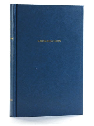 Item #507515 Rab Saadia Gaon: Studies in His Honor. Jewish Theological Seminary of America