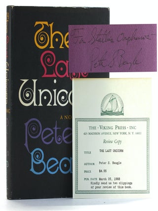 Item #508177 THE LAST UNICORN. Peter Beagle, Stathis Orphanos Association