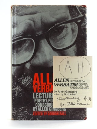 Item #508324 Allen Verbatim: Lectures on Poetry, Politics, Consciousness. Allen Ginsberg, Stathis...