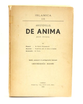 Item #508655 ARISTOTELIS: De Anima (Peri Psyches); et PLUTARCI: De Placitis Philosophorum;...