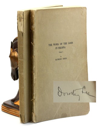 Item #509004 THE WORK OF THE GODS IN TIKOPIA [2 Volume Set] (London School of Politics and...