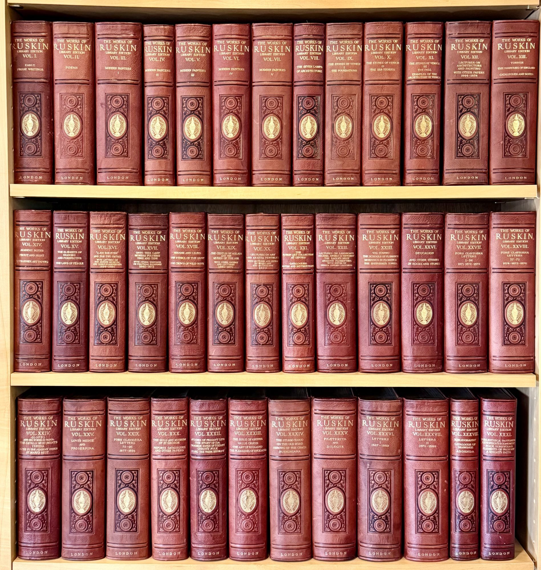 Ruskin Library The Works of John Ruskin The Library Edition: 38 Volume Set | John ...