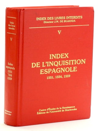 Item #511795 INDEX DE L'INQUISITION ESPAGNOLE: 1551, 1554, 1559 [INDEX DES LIVRES INTERDITS, Vol....