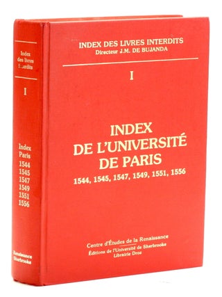 Item #511796 INDEX DE L'UNIVERSITE DE PARIS: 1544, 1545, 1547, 1549, 1551, 1556 [INDEX DES LIVRES...