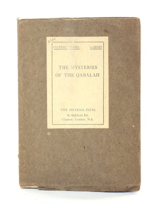 Item #512014 THE MYSTERIES OF THE QABALAH [Esoteric Studies 1st Series]. L. A. Bosman, Leonard,...
