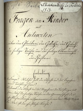 Item #512100 'BIBLISCHEN FRAGEN': 'Fragen an Kinder mit Antworten'...