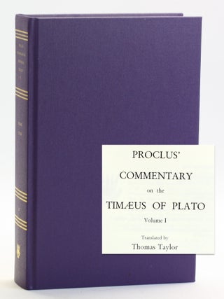 Item #513145 Proclus' Commentary on the Timaeus of Plato, Volume 1. Diadochus Proclus, Thomas...