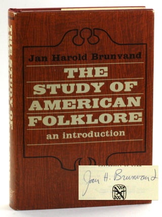 Item #513389 The Study of American Folklore: An Introduction. Jan Harold Brunvand