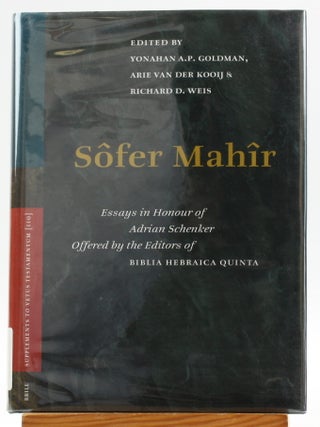 Item #514048 SOFER MAHIR: Essays in Honour of Adrian Schenker Offered by Editors of Biblia...