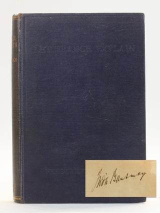 Item #514376 LET FRANCE EXPLAIN. Frederick Bausman