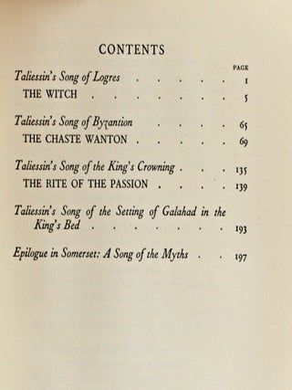 THREE PLAYS [The Witch, The Chaste Wanton, The Rite of the Passion, Taliessin's Song of Logres, etc.]