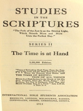 THE TIME IS AT HAND [Studies in the Scriptures, Vol. II]