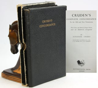 Item #5477 CRUDEN'S COMPLETE CONCORDANCE to the Old and New Testaments. Alexander Cruden
