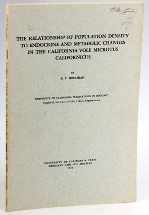 Item #5536 THE RELATIONSHIP OF POPULATION DENSITY TO ENDOCRINE AND METABOLIC CHANGES IN THE...
