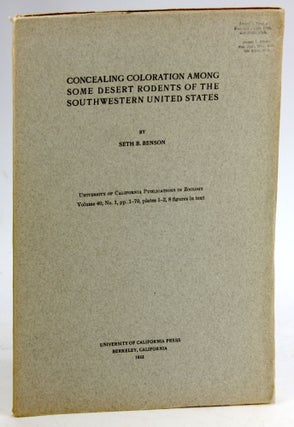 Item #5539 CONCEALING COLORATION AMONG SOME DESERT RODENTS OF THE SOUTHWESTERN UNITED STATES....