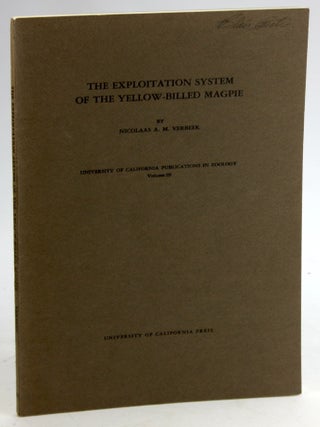 Item #5543 The exploitation system of the yellow-billed magpie, (University of California...