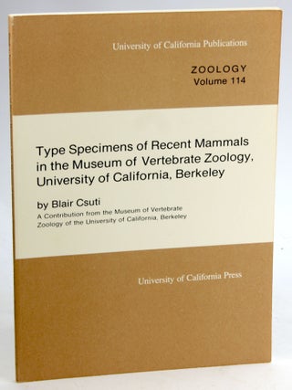 Item #5549 Type specimens of recent mammals in the Museum of Vertebrate Zoology, University of...