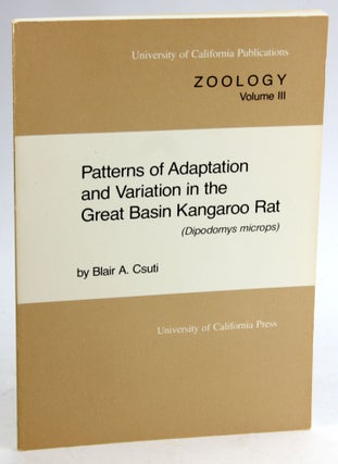 Item #5553 Patterns of adaptation and variation in the Great Basin kangaroo rat (Dipodomys...