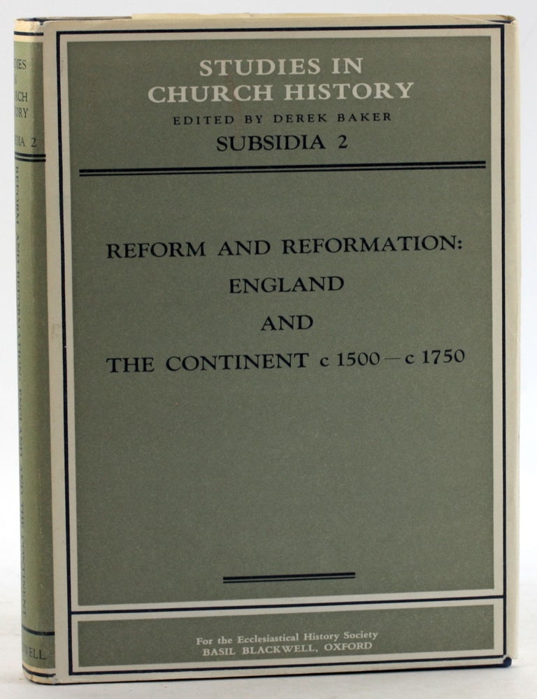 Item #6349 Reform and Reformation: England and the Continent C. 1500-C. 1750 (Studies in Church History. Subsidia, 2)