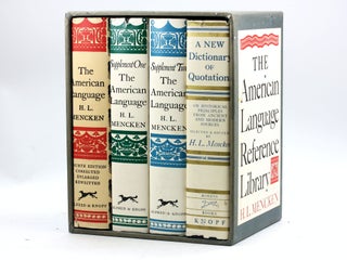 Item #7240 THE AMERICAN LANGUAGE REFERENCE LIBRARY (4 Volume Slipcased Set) with Supplements One...