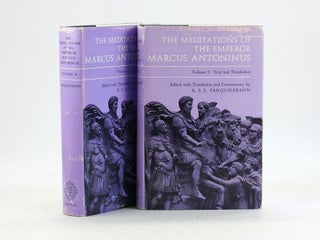 Item #7412 THE MEDITATIONS OF THE EMPEROR MARCUS ANTONINUS (2 Volume Set). Marcus Aurelius,...
