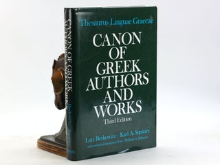 Item #7430 CANON OF GREEK AUTHORS AND WORKS; Thesaurus Linguae Graecae. Luci Berkowitz, Karl A....